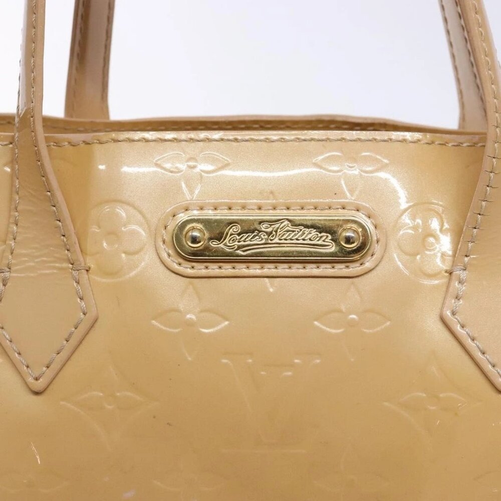LOUIS VUITTON Vernis Wilshire PM Hand Bag Rose Flow Lantern Auth - Picture 12 of 16